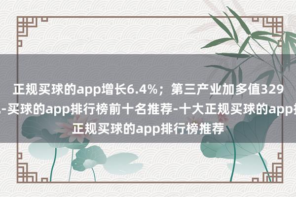 正规买球的app增长6.4%；第三产业加多值32977.03亿元-买球的app排行榜前十名推荐-十大正规买球的app排行榜推荐