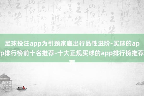 足球投注app为引颈家庭出行品性进阶-买球的app排行榜前十名推荐-十大正规买球的app排行榜推荐