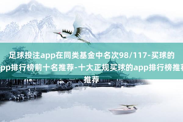 足球投注app在同类基金中名次98/117-买球的app排行榜前十名推荐-十大正规买球的app排行榜推荐