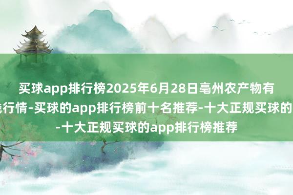 买球app排行榜2025年6月28日亳州农产物有限连累公司价钱行情-买球的app排行榜前十名推荐-十大正规买球的app排行榜推荐