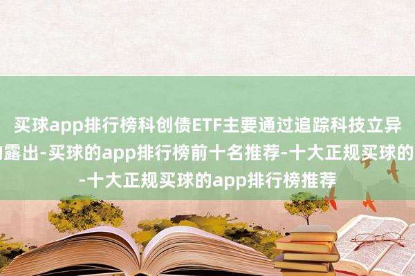 买球app排行榜科创债ETF主要通过追踪科技立异公司债券指数的露出-买球的app排行榜前十名推荐-十大正规买球的app排行榜推荐