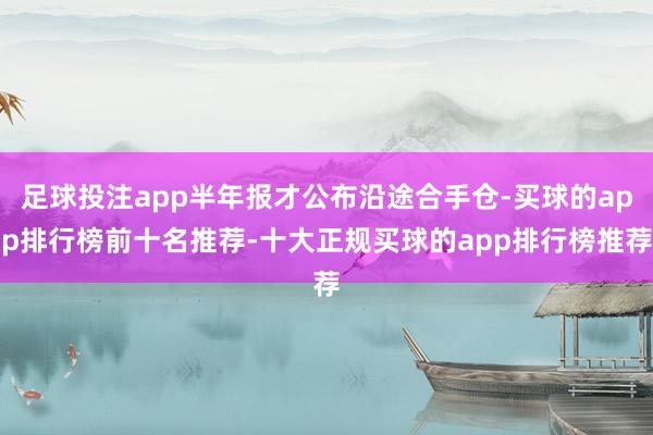 足球投注app半年报才公布沿途合手仓-买球的app排行榜前十名推荐-十大正规买球的app排行榜推荐