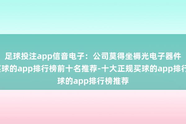足球投注app信音电子：公司莫得坐褥光电子器件产物-买球的app排行榜前十名推荐-十大正规买球的app排行榜推荐