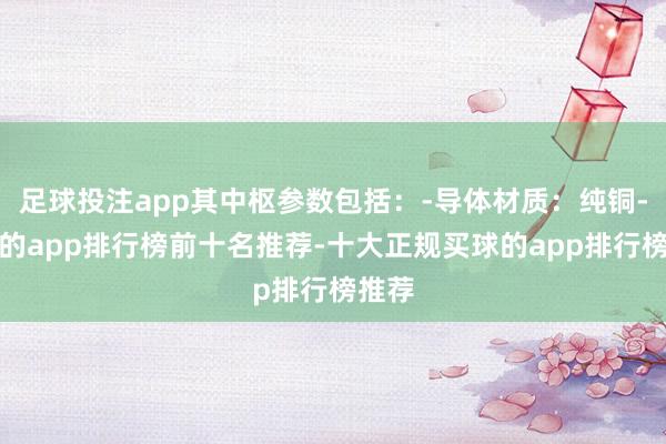 足球投注app其中枢参数包括：-导体材质：纯铜-买球的app排行榜前十名推荐-十大正规买球的app排行榜推荐