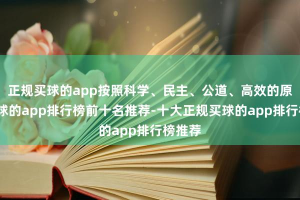 正规买球的app按照科学、民主、公道、高效的原则-买球的app排行榜前十名推荐-十大正规买球的app排行榜推荐