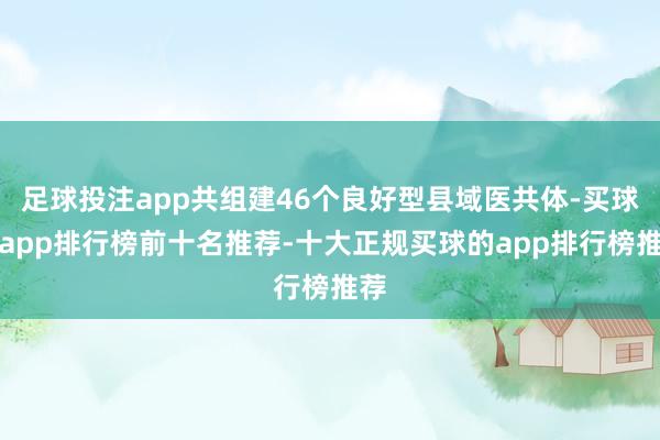 足球投注app共组建46个良好型县域医共体-买球的app排行榜前十名推荐-十大正规买球的app排行榜推荐