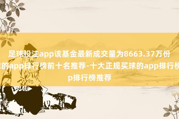足球投注app该基金最新成交量为8663.37万份-买球的app排行榜前十名推荐-十大正规买球的app排行榜推荐