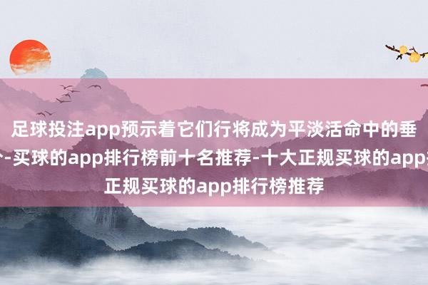 足球投注app预示着它们行将成为平淡活命中的垂危构成部分-买球的app排行榜前十名推荐-十大正规买球的app排行榜推荐